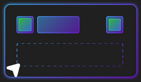 Wireframe UI layout